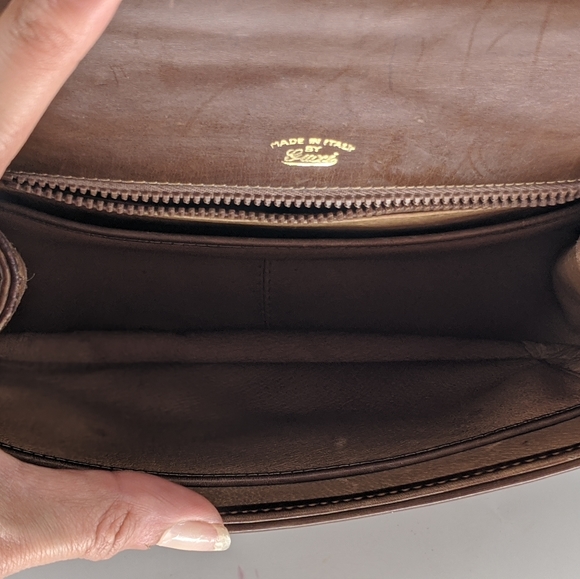 Vintage Authentic Gucci Leather Saddle Bag Size Medium Western Final Sale - Picture 3 of 6